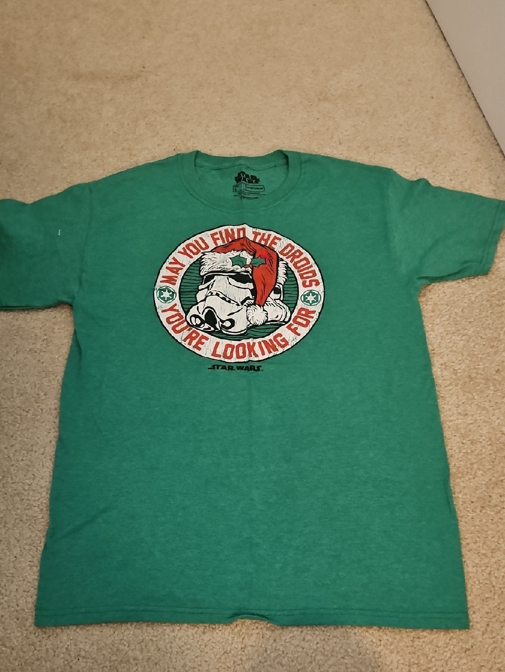Star Wars Green Holiday Stormtrooper Tee with Red Accent